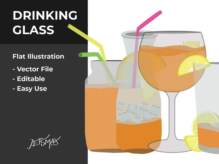 Juice In Glass Vector Bundle