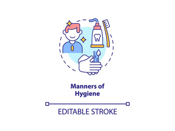 Manners of hygiene concept icon preview picture