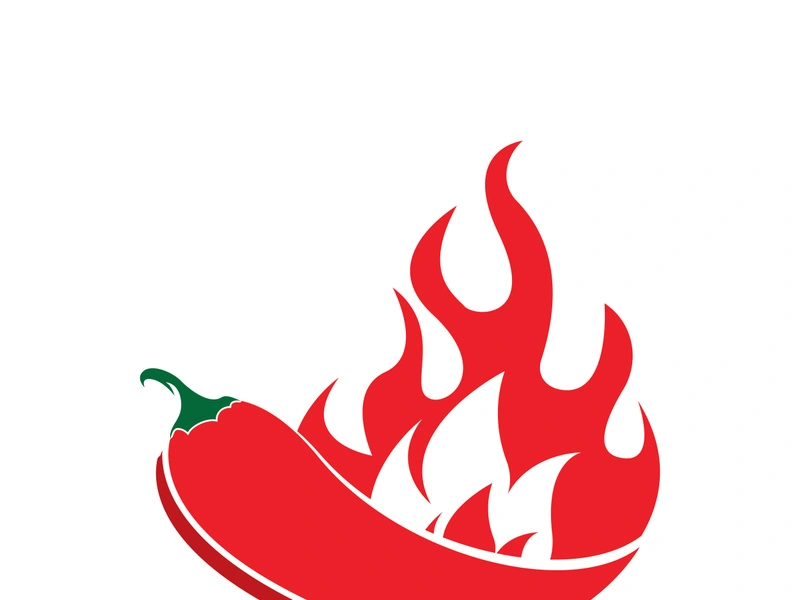 Red hot natural chili icon vector illustration