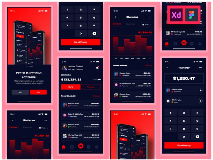Wallet Banking App UI Kits