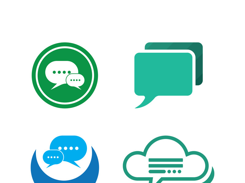 Speech bubble icon logo template vector illustration