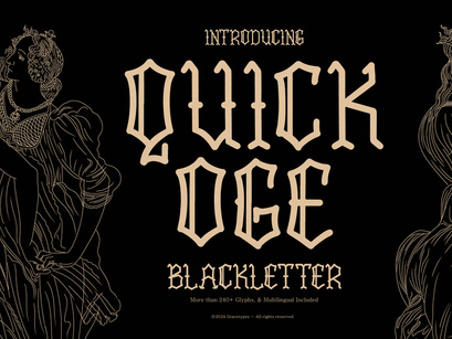 Quick Oge | Blackletter Typeface