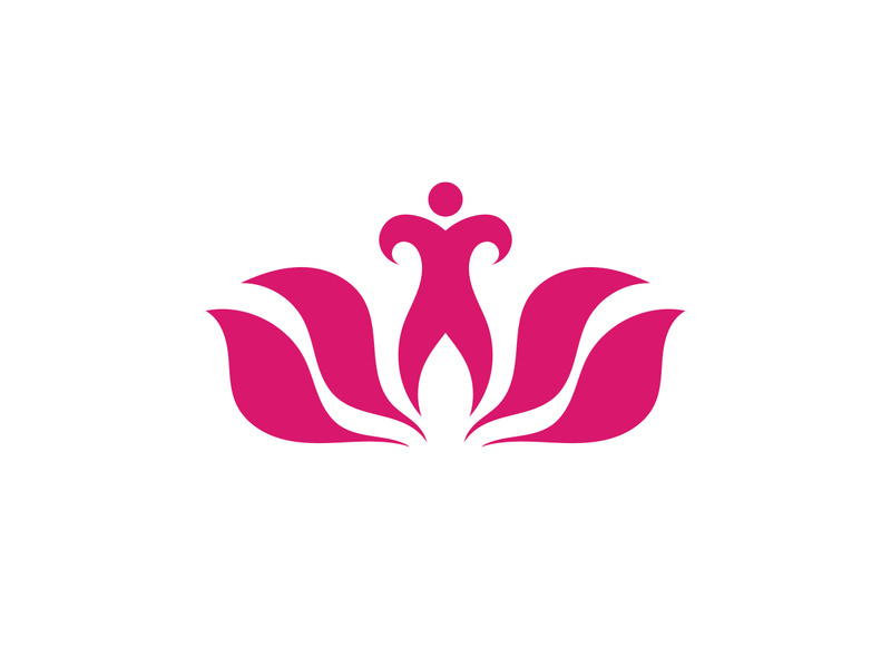 Lotus flower health meditation logo symbol