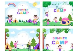 22 Summer Camp Landscape Illustration