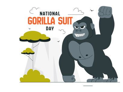 10 National Gorilla Suit Day Illustration