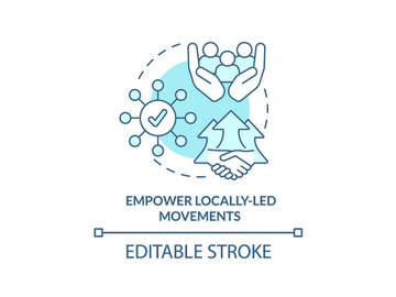 Empower locally led movements turquoise concept icon preview picture