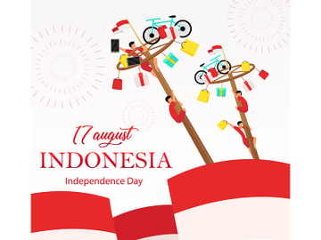 Indonesia Independence Day social media post mockup preview picture