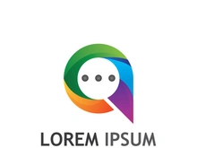 Creative chat room bubble logo design.