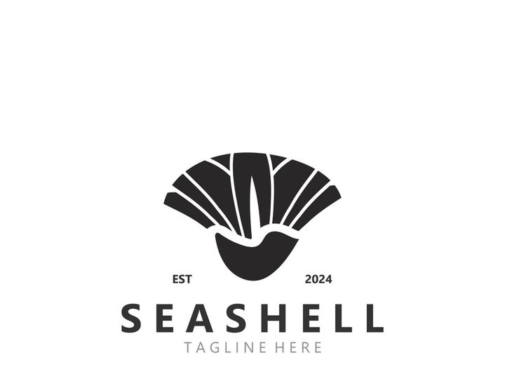 Seashell Logo. Ocean Animals premium quality graphic outline symbols collection