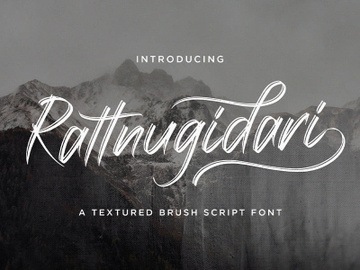 Rattnugidari - Brush Script Font preview picture