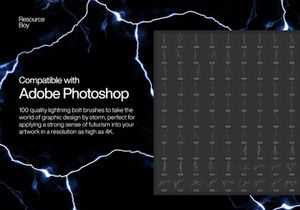 100 Free Lightning Bolt Photoshop Brushes