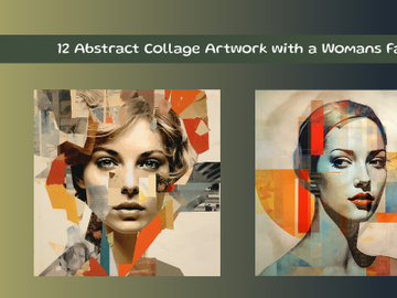Abstract Collage Artwork with a Womans Face preview picture