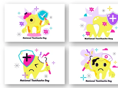 10 National Toothache Day Illustration