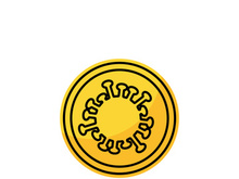 Coronavirus covid-19 prohibition sign flat vector