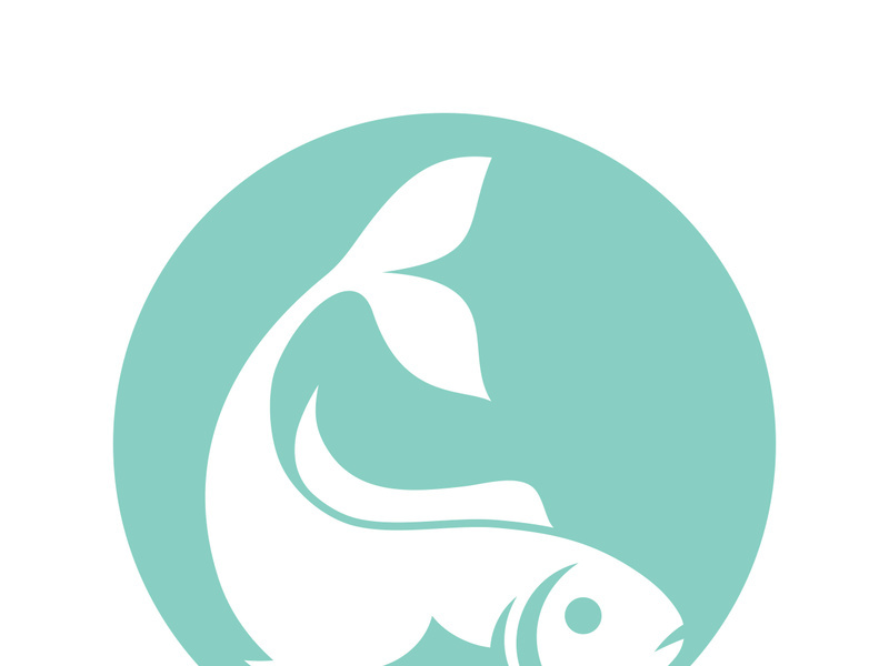 Fish logo template. Creative vector symbol