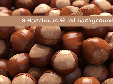Hazelnuts filled background preview picture