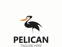 Pelican bird silhoutte vintage logo vector illustration template icon graphic design