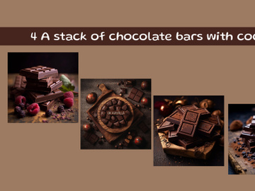 A stack of chocolate bars with cocoa preview picture