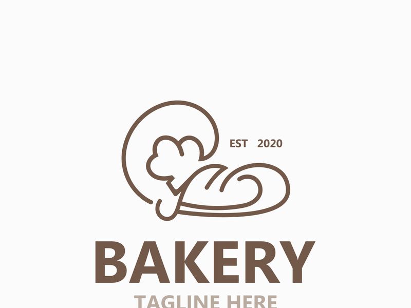 Bread Vintage style Logo Design Vector, label product Bake shop Homemade template