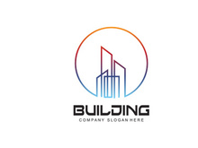 City Building Construction Logo Design Premium Quality Line Vector Illustration