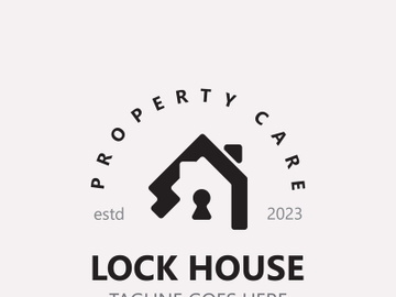 Lock House secure logo design, smart key home vector concept template preview picture
