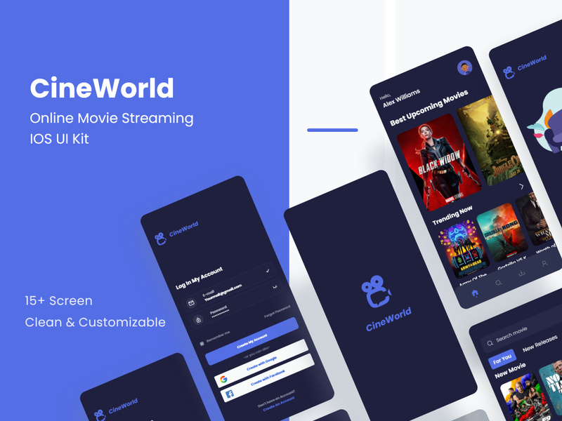 Online Movie Streaming App Concept