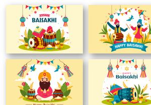 12 Happy Baisakhi Illustration
