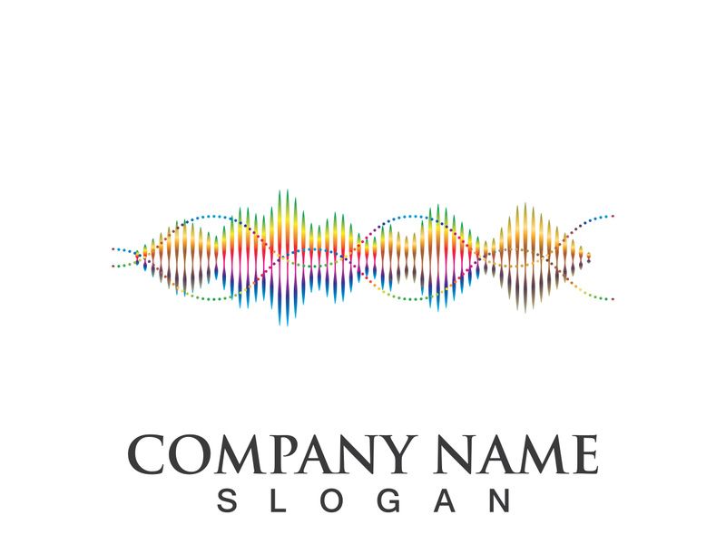 Sound waves vector illustration design template
