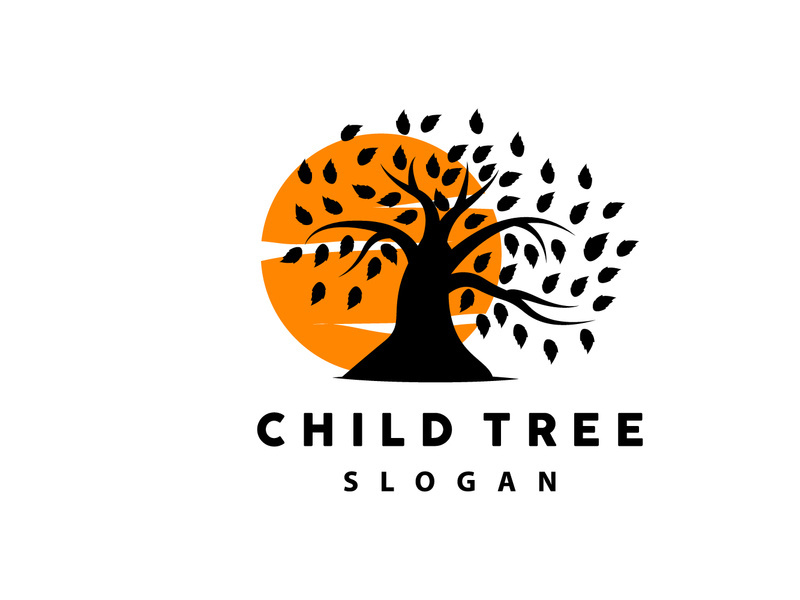 Tree Logo, Life Balance Education Vector