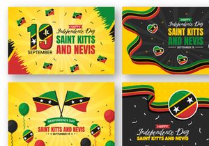 15 Independence Day Saint Kitts and Nevis Illustration