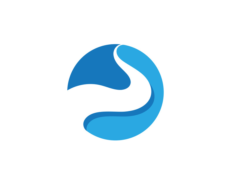 River Icon illustration design template