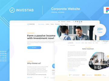 Investab | Consulting Investments PSD Figma Template preview picture