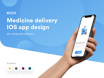 Medico medicine delivery IOS app ui kit preview picture