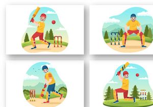 13 Cricket Sport Illustration