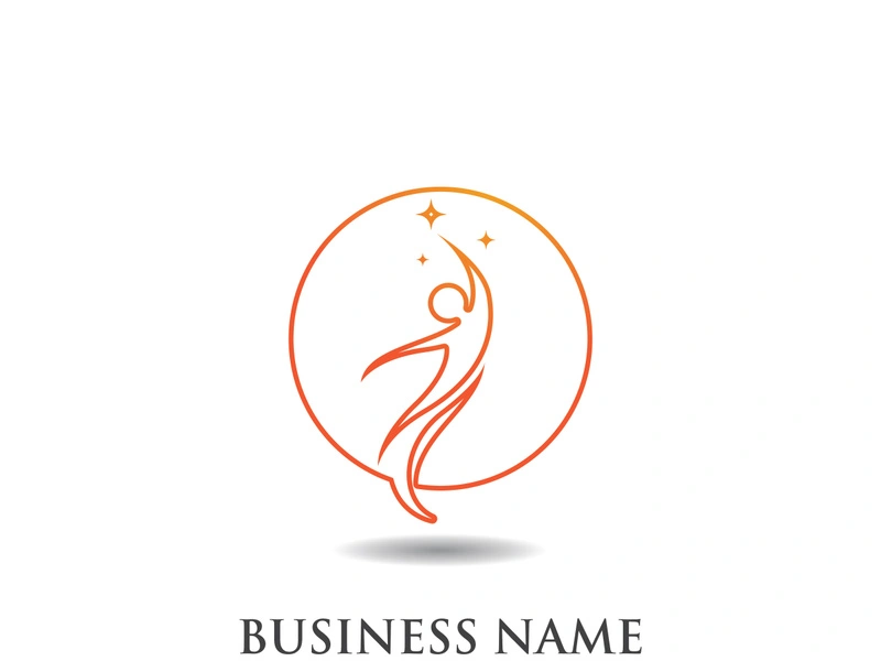 Human character logo sign illustration vector design