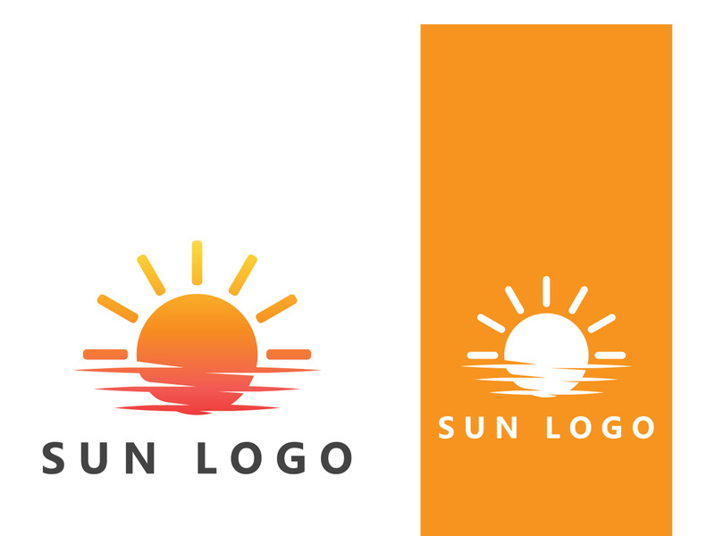 Creative and unique sun logo design.