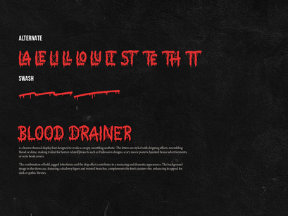 Blood Drainer | Horror Display Font