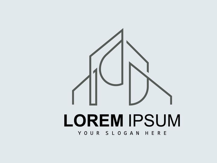 House Logo, Building Furniture Design, Construction Vector, Property Brand Icon, Real Estate, Housing