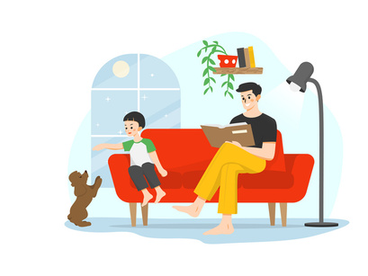 M112_Stay at home Illustrations