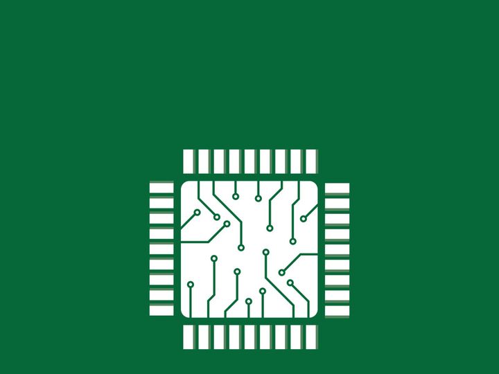 Circuit processor symbol and icon