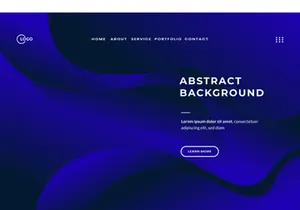 3D Blue Abstract Background Wave