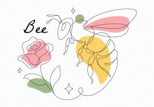 5 Bee Vector Illustration