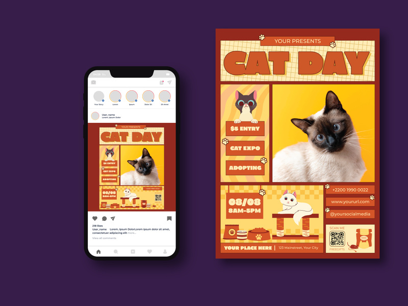 World Cat Day Flyer