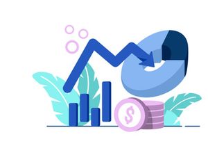 Inflation Business icon flat Illustration