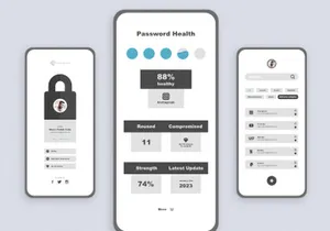 Modern Clean Password Manager App UI UX Concept Design
