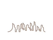 Modern city skyline icon silhouette vector illustration design