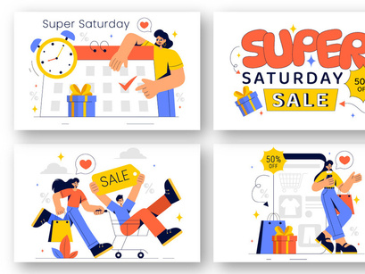 9 Weekend Super Sale Illustration