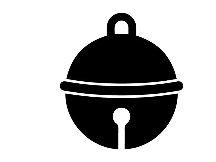 Christmas Bell Icon for Holiday Season Decorations and Greetings