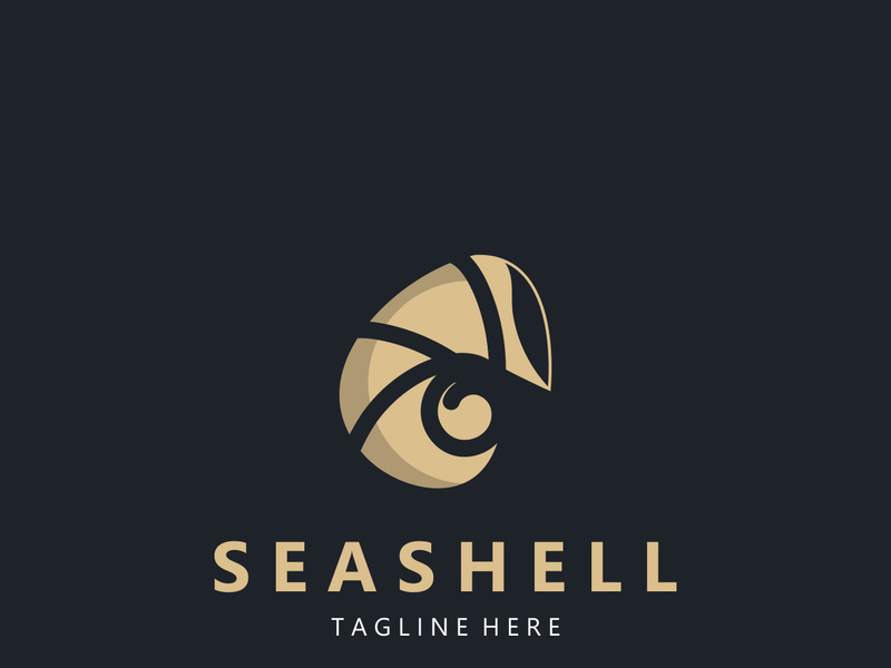 Seashell Logo. Ocean Animals premium quality graphic outline symbols collection