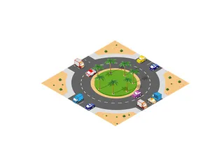 Vector desert natural landscape